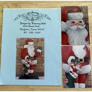 Tole Painting Pattern Packet:  by Rosemary West BIG SANTA